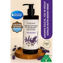 Naturix Lavanta Özlü El, Yüz ve Vücut Bakım Kremi 250 ml | Nemlendirici ve Onarıcı Vücut Losyonu