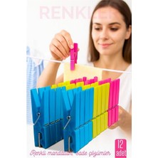 Zenvia 12’li Plastik Mandal Seti – Renkli, Dayanıklı, Çok Amaçlı Tutuş Ustası 722275 Znv-Retroıe