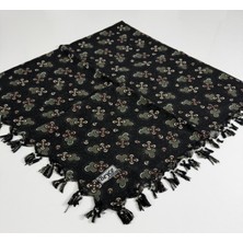 Beyce Cotton Sökme Boncuklu  Desenli Tülbent 06440-01