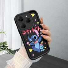 HONTINGA Tecno Spark 20 Pro ile Uyumlu Kılıfı Düşüme Önleyici Basitlik Anti Düşme Kamera Korumali Çizgi Film Siyah Desen Yumuşak Silikon Telefon Kılıfı Kadın ve Erkek Için Uygundur K2-0097