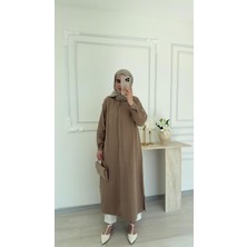 Molly Nelly Kadın Uzun Yazlık Muslin Ince Tunik Bordo Pardesü