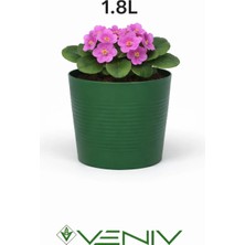 Veniv Kırılmaz Dekoratif Saksı 1.8l -1 Adet Çap 15 Boy 12