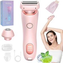 Yaz Başlangıç ​​seti, Tüy Çıkarıcı, Ipx7 Su Geçirmez Kablosuz Tıraş Makinesi, Yüz Bikini Bacakları Için LED Ekranlı Kadınlara Özel Tıraş Makinesi (Pembe)