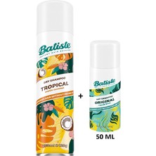 Batiste Tropical Kuru Şampuan 200 ml + Original Kuru Şampuan 50 ml Set