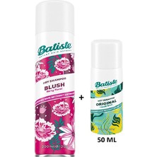 Batiste Kuru Şampuan Seti 200 ml Blush Floral + 50 ml Orijinal Seyahat Boy Hacim Verici Etki
