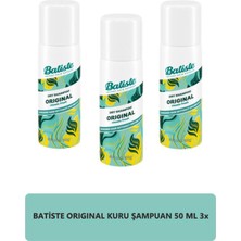 Batiste Orijinal Kuru Şampuan 50 ml x 3 Adet – Seyahat Boy Pratik Saç Tazeleyici