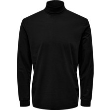 ShopINN Onsthor Reg Roll Neck Erkek Siyah Sweatshirt - 22026436