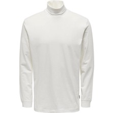 ShopINN Onsthor Reg Roll Neck Erkek Beyaz Sweatshirt - 22026436
