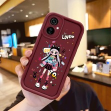 HONTINGA Tecno Camon 19 Neo ile Uyumlu Kılıfı Düşüme Önleyici Basitlik Anti Düşme Kamera Korumali Sevimli Bordo Desen Yumuşak Silikon Telefon Kılıfı Kadın ve Erkek Için Uygundur K2-7051