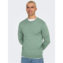 Only & Sons Onswyler Lıfe Reg 14 Ls Crew Knıt Noos Erkek Yeşil Kazak - 22020088