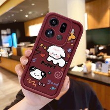 HONTINGA Oppo Find X9 Pro 5g  ile Uyumlu Kılıfı Düşüme Önleyici Basitlik Anti Düşme Kamera Korumali Sevimli Bordo Desen Yumuşak Silikon Telefon Kılıfı Kadın ve Erkek Için Uygundur K2-7052