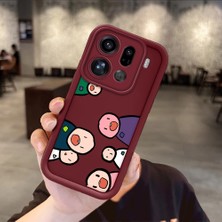HONTINGA Oppo Find X9 Pro 5g  ile Uyumlu Kılıfı Düşüme Önleyici Basitlik Anti Düşme Kamera Korumali Karakteri Bordo Desen Yumuşak Silikon Telefon Kılıfı Kadın ve Erkek Için Uygundur K2-7054