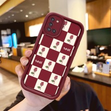 HONTINGA Samsung Galaxy A31 ile Uyumlu Kılıfı Düşüme Önleyici Basitlik Anti Düşme Kamera Korumali Çiçek Bordo Desen Yumuşak Silikon Telefon Kılıfı Kadın ve Erkek Için Uygundur K2-7297
