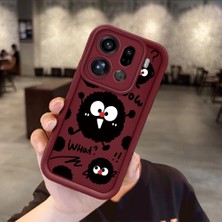 HONTINGA Oppo Find X9 Pro 5g  ile Uyumlu Kılıfı Düşüme Önleyici Basitlik Anti Düşme Kamera Korumali Karakteri Bordo Desen Yumuşak Silikon Telefon Kılıfı Kadın ve Erkek Için Uygundur K2-7053