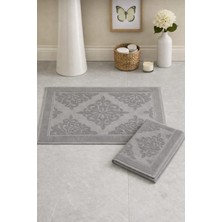 Mela Home 2'li Ayak Havlusu-Ayak Paspası Ekru 50*70 cm 2 Adet - Banyo - Misafir -Çeyizlik %100 Pamuk