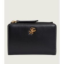 Tommy Hilfiger Th Scrıpt Leather Bıfold Kadın Siyah Cüzdan - AW0AW18490