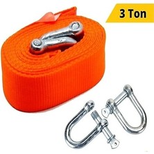 Siegen 3 Ton Çeki Halatı 3 Metre Kumaş Araç Çekme Halatı