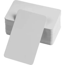 Boş Kelime Kartları 5x8 cm - 50 Adet Oval Kenarlı | Tabu &amp; Not Kartları - Beyaz