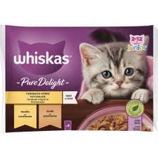 Whiskas 85 gr 4'lü Pouch Kümes Hayvanlı Tavuklu & Hindili Yavru *3'lü