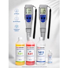 Tekno İstanbul Adwa AD12 Ph Metre + AD31 Ec/tds Metre Seti | Kalibrasyon Koruma Sıvıları Dahil | Profesyonel Ölçüm Cihazı Seti