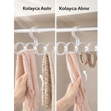 Beylini Aksesuar Askılığı Plastik Askılık Buff Atkı Şal Bone Çanta Örtü Kemer Çok Amaçlı Şeffaf Askılık