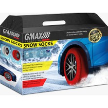 Bezos Gmax Oto Araba Lastik Anti Patinaj Kar Çorabı Kırmızı S Grup 2