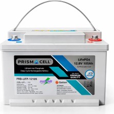 Peak Volt Peakvolt Prismacell Serisi Lifepo4 Smart Bms Bluetooth 12,8 V, 105 Ah Uzun Ömürlü Tekne, Karavan Aküsü - 5 Yıl Garantili