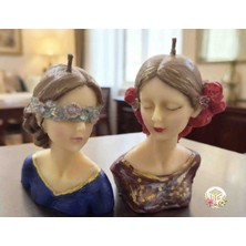 MG Truck Parts 2'li Kadın Soya Wax Mum Gül Kokulu El Boyaması Hediyelik Anneler Günü Için Ideal