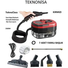 Teknonisa Taşınabilir Yüksek Basınçlı Buharlı Temizleyici – 1500W Güç 105°C Isı •1200 ml Su Tankı