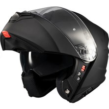 Mt Helmets mt Genesis Sv Pure A1 Matt Siyah Çene Açılır Kask Xxl