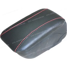 Bezos Sürgülü Kol Dayama Kolçak Siyah Kırmızı Dikişli