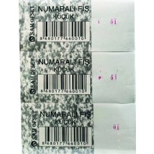 Pastel Numaralı Fiş Küçük Boy 36'lı Paket