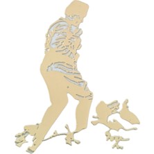 Bezos K.atatürk Koca Tepe Metal Oto Sticker Gold 7X5CM