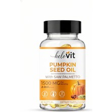 Helovit Pumpkin Seed Oil Softjel 1500 Mg & Saw Palmetto Içeren 2-In-1  Erkek Sağlığı ve Doğal Destek