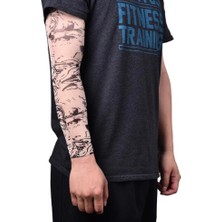 MiraLive Giyilebilir Kol Dövmesi Çorap Dövme 3D Baskılı Kol Bacak Dövme 2 Adet Model 25