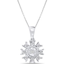 Lial Diamond 0.05 Karat Pırlanta Kolye, Kar Tanesi Motifli, Doğal Pırlanta, Sertifikalı Ürünler