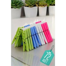 Ethab Ticaret Hsnet Plastik Çamaşır Mandalı 72 Adet - GL002V-7LHMT6