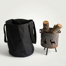 Tanto Bushcraft Mumlu Kanvas Çok Amaçlı Şömine Taşıma Çantası – Odun, Piknik Tüpü ve Kamp Ekipman Çantası | Tantobushcraft