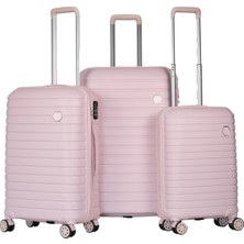 Ground 10663 Kırılmaz Polipropilen Kırılma 3 Lü Set Valiz (Küçük Orta Büyük)