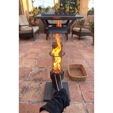 Portatif Cam Pelet Soba Kamp, Balkon, Cafe Teras Tipi Yüksek Kalite (Pürmüz Hediyeli)