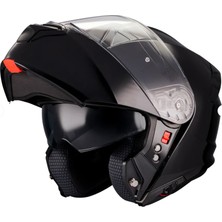 Mt Helmets mt Genesis Sv Pure A1 Parlak Siyah Çene Açılır Kask M