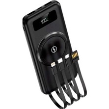 Midas Toptan Home Kablosuz Çoklu Şarj Girişli 10.000 Mah Kablolu Powerbank Taşınabilir