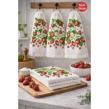 Mela Home 3'lü Dekoratif Mutfak Havlusu- Kurulama Bezi- Fırın Havlusu- 40*60 cm %100 Pamuk