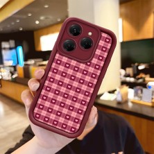 HONTINGA Tecno Spark 20 Pro ile Uyumlu Kılıfı Düşüme Önleyici Basitlik Anti Düşme Kamera Korumali Çiçek Bordo Desen Yumuşak Silikon Telefon Kılıfı Kadın ve Erkek Için Uygundur K2-7094