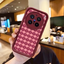 HONTINGA Vivo X200 Pro ile Uyumlu Kılıfı Düşüme Önleyici Basitlik Anti Düşme Kamera Korumali Çiçek Bordo Desen Yumuşak Silikon Telefon Kılıfı Kadın ve Erkek Için Uygundur K2-7094