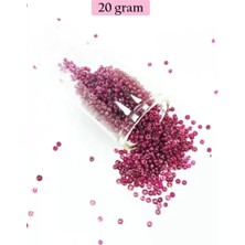 Just Cheap Store Dökme Cam Kum Boncuk (11/0) 2 mm - 20 Gram -  Mor - BNC005