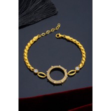 INNUENDO JEWELRY 925 Ayar Gümüş Taşlı Halka Çeyrekli Bileklik
