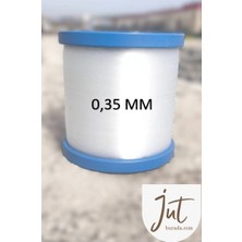 J Jütburada Classıc 1 kg Beyaz Bobin Misina 0,35 mm