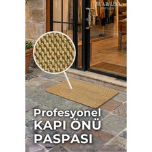 Florone Carpet Tiles Orion Hardal Beji Giriş Paspası | Kaymaz Taban, Kir ve Nem Tutucu, Yoğun Trafiğe Uygun, 50x70 cm