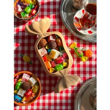 Plastik - Yepkids - Kase - Kahverengi - Dekoratif Şekerlik - Lokumluk